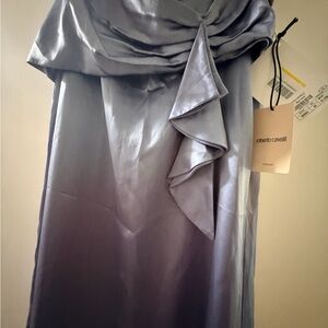 Elegant Roberto Cavalli Lavender silk maxi skirt